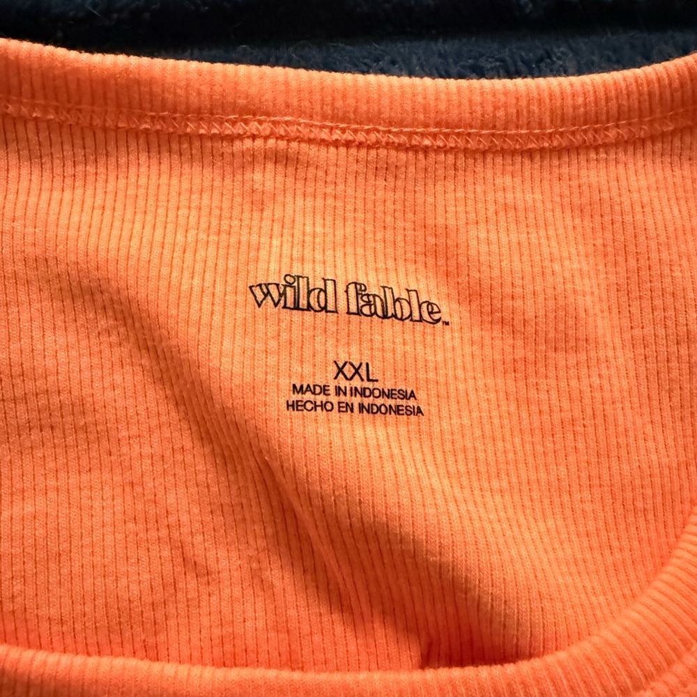 Wild Fable Peach Ribbed Tank Top - Picture 3 of 5